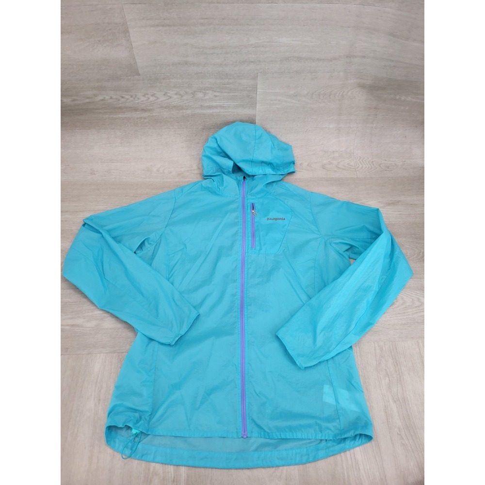 Patagonia Houdini Jacket Women's L Howling Turquoise Purple Windbreaker 24146